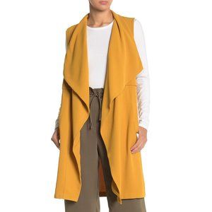 Elodie Draped Mustard Relaxed Yellow Vest
